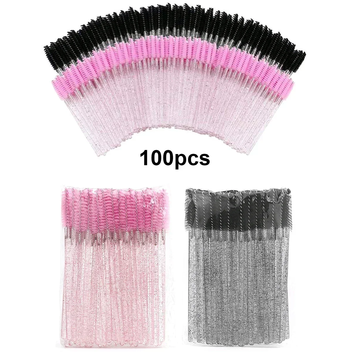 Eyelash Extension Wholesale - ขายส่ง 100 ชิ้นทิ้งแปรงขนตา Spoolies Micro Lash