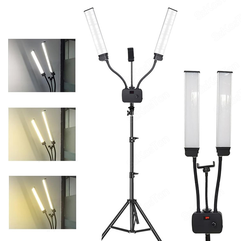 Eyelash Extension Videos - 45W แขนคู่ LED เติมแสงความงามไฟ LED วิดีโอ
