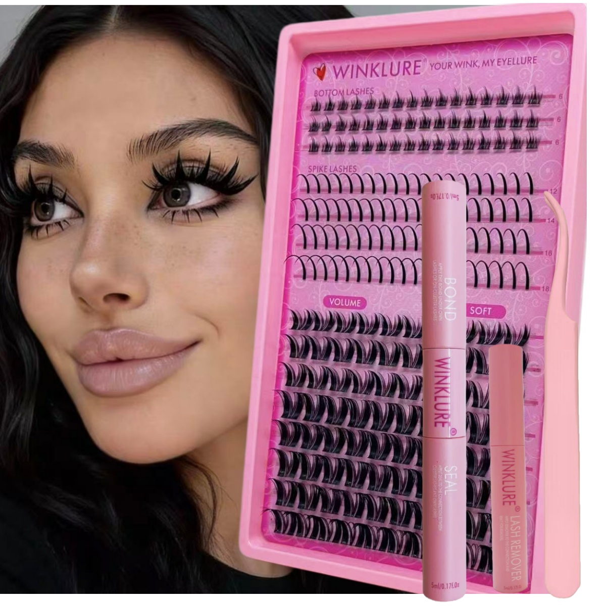 Eyelash Extension Volume - ชุดต่อขนตา WINKLURE Fluffy Lash Clusters แบบเป็นช่อ