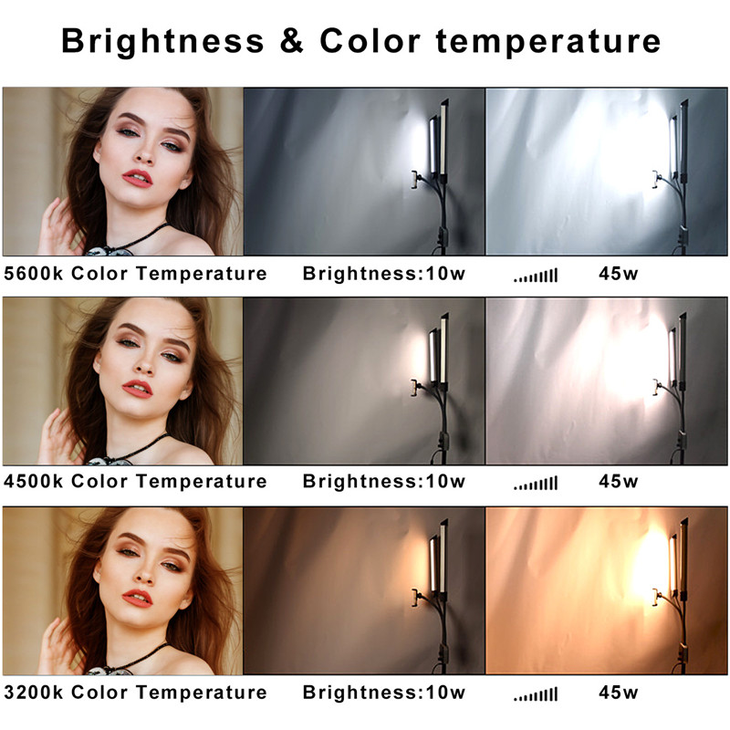 45W แขนคู่ LED เติมแสงความงามไ - Eyelash Extension Videos บทวิจารณ์และราคา