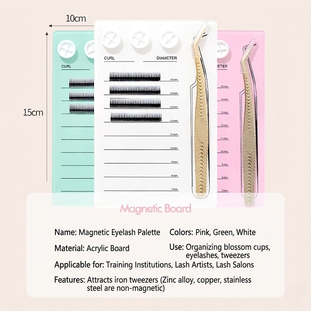 ถาดแม่เหล็กสำหรับต่อขนตาและแผ่ - Eyelash Extension Volume บทวิจารณ์และราคา