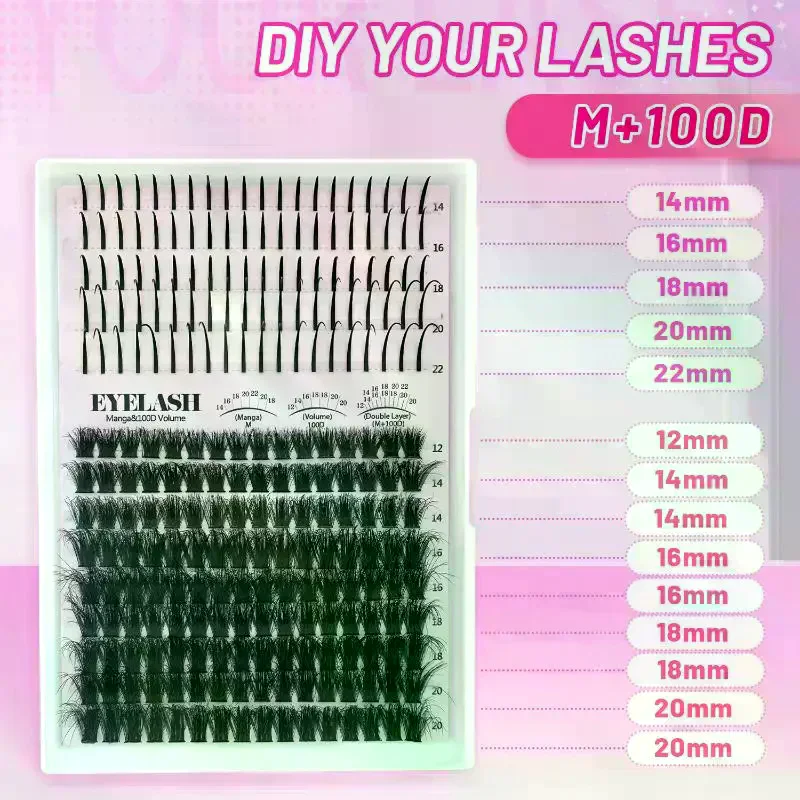 ชุดต่อขนตาแบบกลุ่ม ขนตาปลอมแบบ - Eyelash Extension Volume บทวิจารณ์และราคา