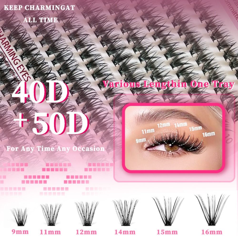 ขนตาปลอมแบบ 3 มิติ ความยาว 9-1 - Eyelash Extension Volume บทวิจารณ์และราคา